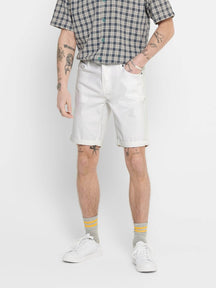 Τεντώματος Shorts - Ασπρο