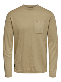 Pocket Crewneck Strik - Incense