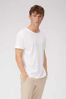 T -Shirt Raw Neck - Λευκό