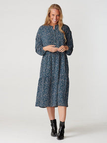 Sara long-sleeved dress - Green