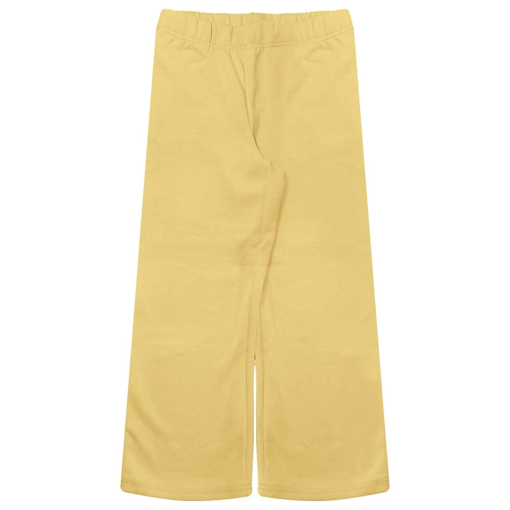 Πλάτος Pants - παστέλ κίτρινο