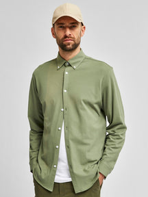 Λεπτό πουκάμισο σε βιολογικό βαμβάκι - πράσινο