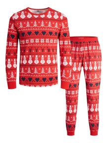 Snowflake Junior Pajamas - Κόκκινο