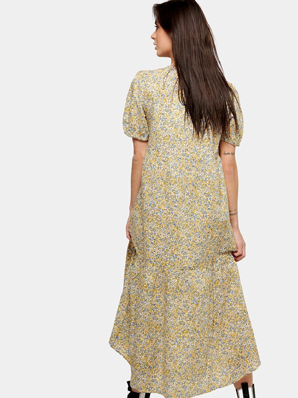 Sofie Long Dress - Μπλε & Κίτρινο Floral
