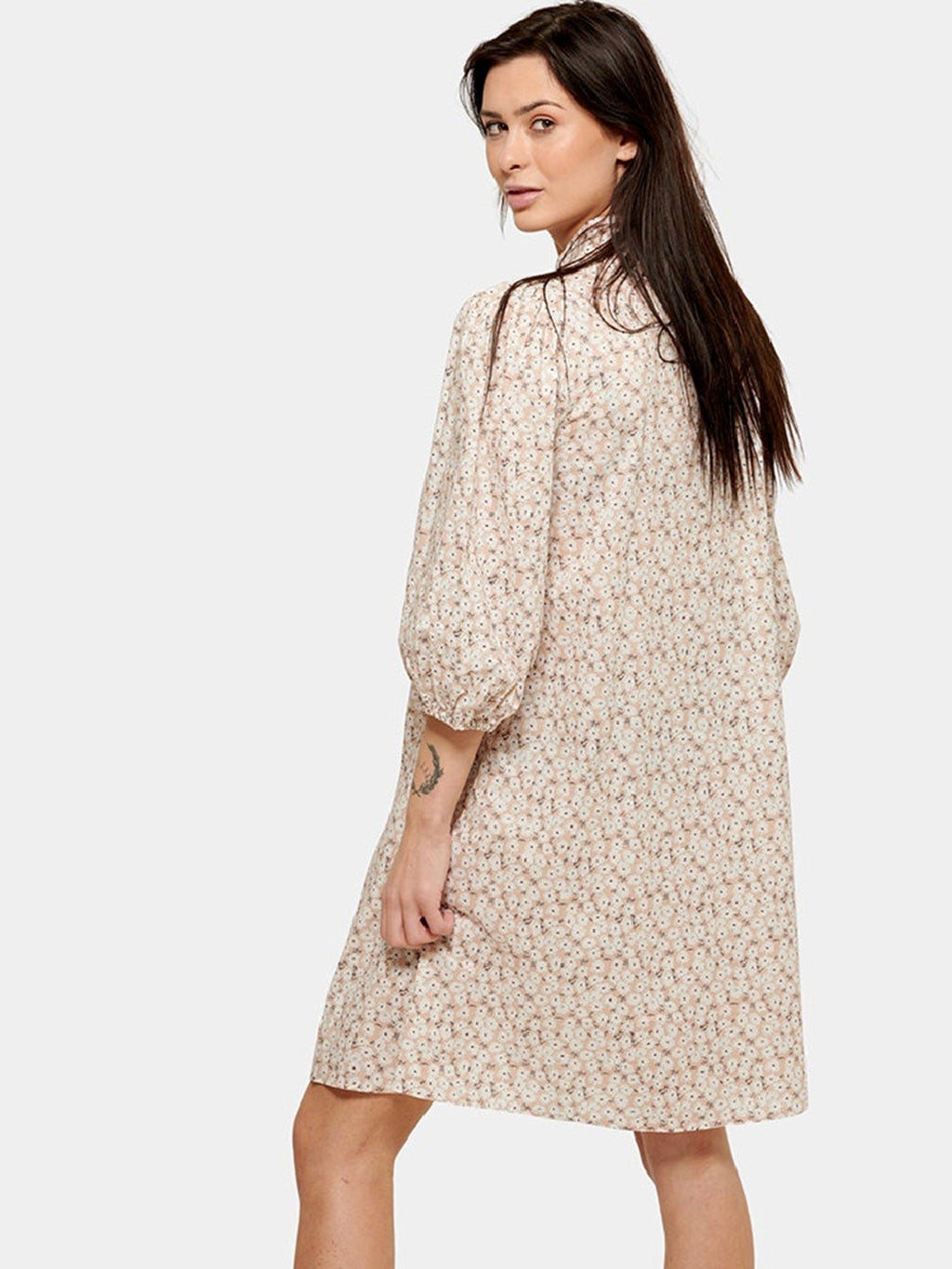 Sofie Shirt Dress - Beige Floral