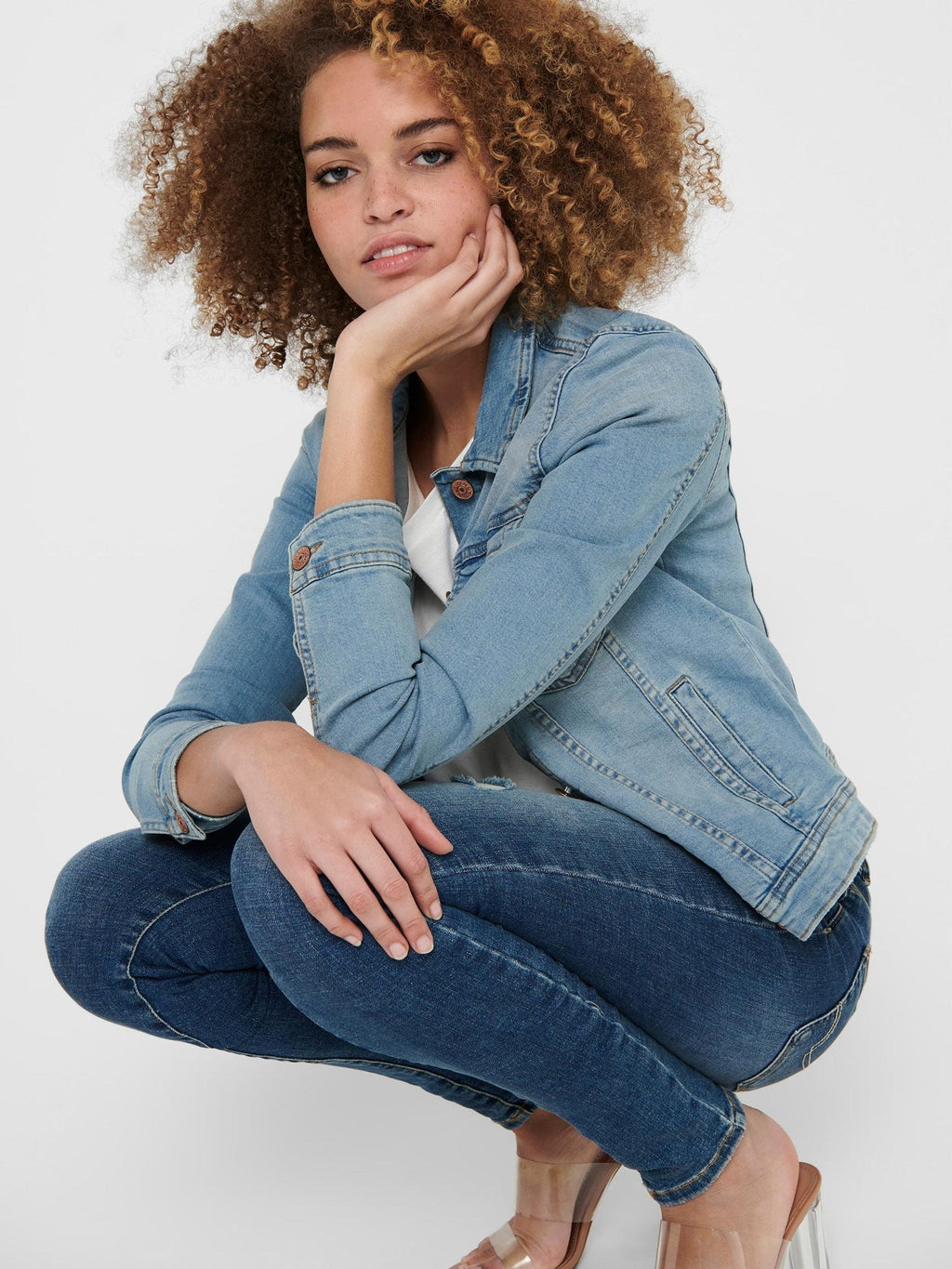 Tia Denim Jacket - Light Blue Denim