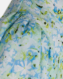 Varia Blouse - Blue/Green Flower